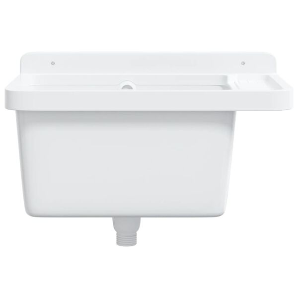 vidaXL Lavabo a Parete Bianco 50x35x24 cm in Resina