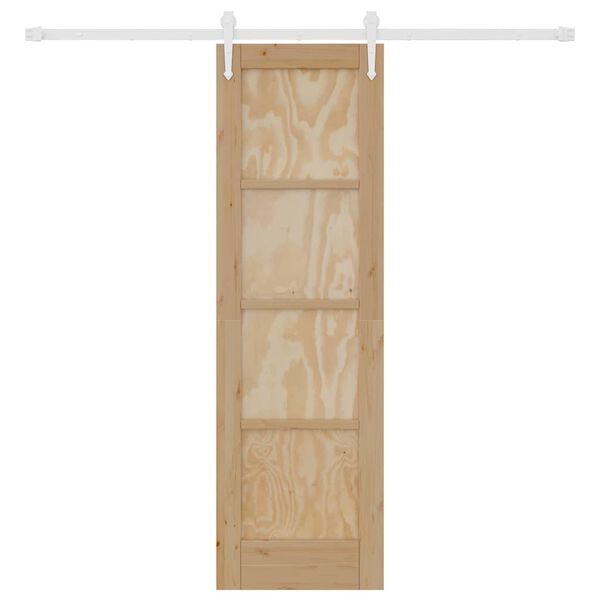 vidaXL Porta scorrevole ORKDAL Marrone 61 x 198,5 cm Pino massello