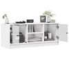 vidaXL Mobile Porta TV con Ante in Vetro Bianco 102x37x42 cm