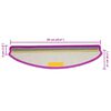 vidaXL Tappetini per scale 20 pz 65x21x4 cm Viola Semicircolari Grandi
