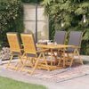 vidaXL Set da Pranzo da Giardino 5 pz con Cuscini Grigi Legno di Teak