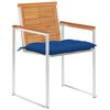 vidaXL Sedie da Giardino con Cuscini 8 pz in Legno Massello di Acacia
