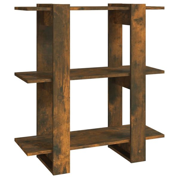 vidaXL Libreria/Divisorio Rovere Fumo 80x30x87 cm