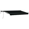 vidaXL Cornice per Tenda Manuale con LED Nero e antracite 3 x 2,5 m