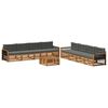 vidaXL Set di divani da esterno con cuscino 9 pcs Naturale e Antracite