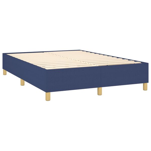 vidaXL Struttura Letto a Rete a Molle Blu 140x190 cm in Tessuto