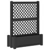 vidaXL Grande vaso con trellis Antracite 99,5 x 43 x 133,5 PP