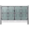 vidaXL Cancello per Recinzione a una Porta Nero 300x175 cm
