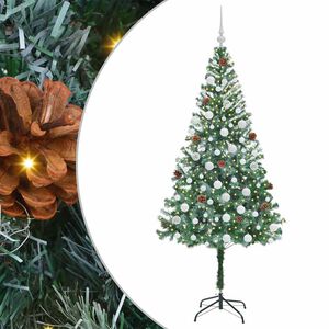 vidaXL Albero di Natale artificiale Verde 180 cm PVC e Acciaio