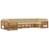 vidaXL Set di divani da esterno 7 pz Naturale e Beige