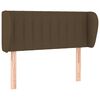 vidaXL Testiera ad Orecchio Marrone Scuro 93x23x78/88 cm in Tessuto