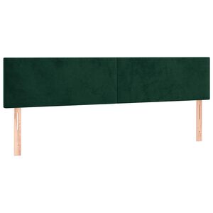 vidaXL Testiera Verde Scuro 160x5x78/88 cm in Velluto