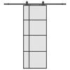 vidaXL Porta Scorrevole con Ferramenta Nera 76x205 cm in Vetro ESG