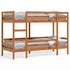 vidaXL Letto a Castello Marrone Cera 90x190 cm in Legno di Pino