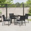 vidaXL Set da Pranzo per Giardino 5 pcs Nero e Grigio Rattan in PE