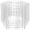 vidaXL Gabbione Letto Rialzato da Giardino Esagonale 160x140x100 cm