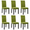 vidaXL Sedie da Pranzo 6pz Verde Chiaro in Velluto