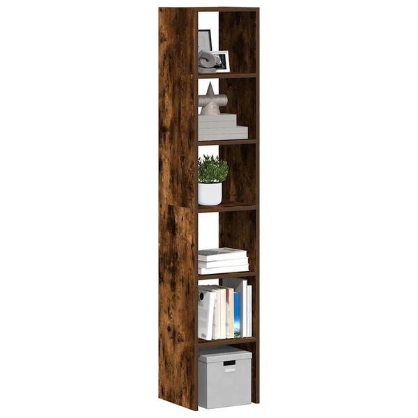 vidaXL Librerie 2 pz Impilabili Rovere Fumo 30x30x80 cm in Truciolato