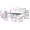 vidaXL Set divani 5 pcs Naturale Legno di Acacia Massello