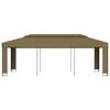 vidaXL Gazebo con Tetto Doppio 3x6 m Grigio Talpa 180 g/m²