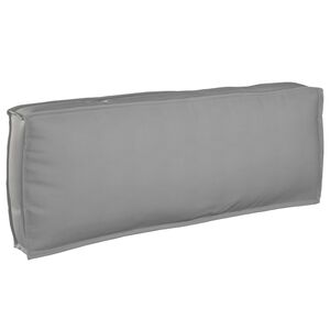 vidaXL Cuscino Tessuto Oxford Grigio 120 x 40 x 12 cm