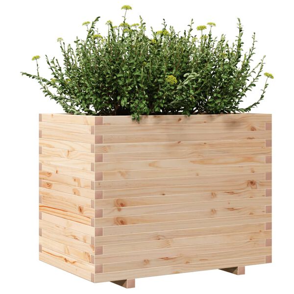 vidaXL Fioriera da Giardino 90x60x72 cm in Legno Massello di Pino