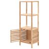 vidaXL Armadietto da Bagno in Legno Massello di Noce 39,5x35,5x123 cm