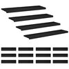 vidaXL Tappeti per scale 16 pz 110 x 30 x 2 cm Nero