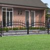 vidaXL Cancello per recinzione KAMPEN con punta a lancia Nero 302x78 cm in acciaio