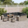 vidaXL Set Divano da Giardino con cuscino con cuscino 12 pcs Grigio