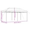 vidaXL Tenda da Festa Pieghevole Pop-Up Verde 580x292x315 cm
