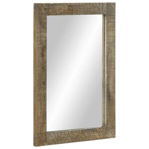 vidaXL Specchio da Bagno 50x2,5x70 cm in Legno Massello di Mango