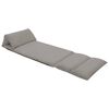 vidaXL Sedia a Sdraio da Terra Pieghevole Grigio Chiaro in Microfibra