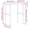 vidaXL Banco Lavoro 80x60x(73-99,5) cm Legno di Acacia Rettangolare