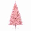vidaXL Albero di Natale artificiale con luci integrate Rosa 210 cm PVC
