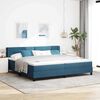 vidaXL Letto a molle con materasso Blu Scuro 200 x 200 cm Velluto