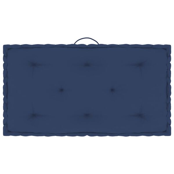 vidaXL Cuscini per Pallet e Pavimento 4 pz Blu Navy Chiaro in Cotone
