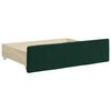 vidaXL Divano Letto Estraibile Cassetti Verde Scuro 80x200cm Velluto