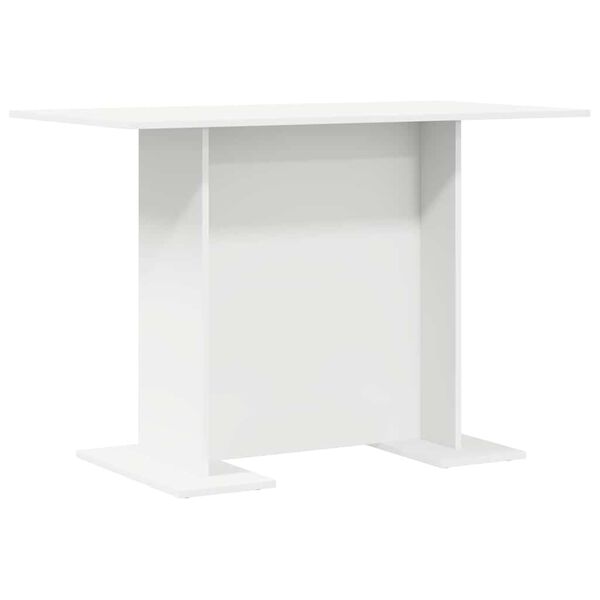 vidaXL Tavolo da Pranzo Bianco 110x60x75 cm in Legno Multistrato