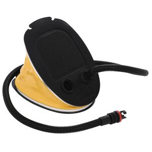 vidaXL Pompa a Pedale 26x18 cm in PP e PE Grigia e Gialla