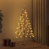 vidaXL Albero di Natale in legno con supporto Marrone 125 cm Bamb&ugrave;