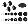 vidaXL Set Bilanciere con Dischi 40 kg in Ghisa e Acciaio Cromato