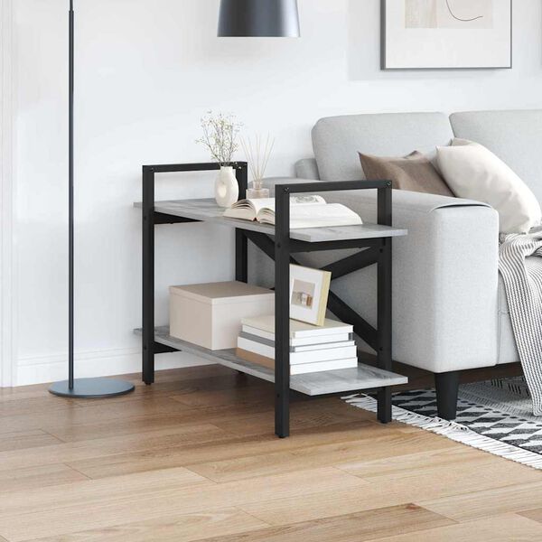 vidaXL Libreria Grigio Sonoma 100 x 33,5 x 64 cm Legno multistrato