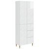 vidaXL Set di armadi 2 pz Bianco Lucido 66 x 34.5 x 90 cm