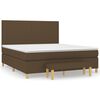 vidaXL Giroletto a Molle con Materasso Marrone Scuro 160x200cm Tessuto