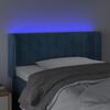 vidaXL Testiera a LED Blu Scuro 83x16x78/88 cm in Velluto