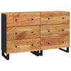 vidaXL Credenze 2pz 60x33x75 cm in Legno Massello di Acacia