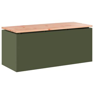 vidaXL Panchina da giardino Oliver verde 100 x 40 x 43 cm Acciaio