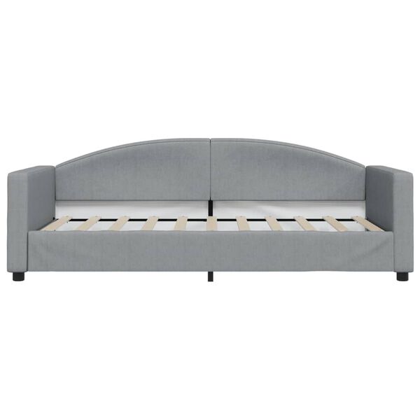 vidaXL Divano Letto con Materasso Grigio Chiaro 90x190 cm in Tessuto