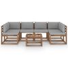vidaXL Set Salotto Giardino Pallet con Cuscini 7 pz in Pino Impregnato
